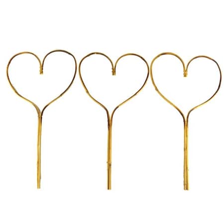 Eastern Star Eastern Star BH117ES3 24 in. Bamboo Heart Stake - Pack of 3 BH117ES3